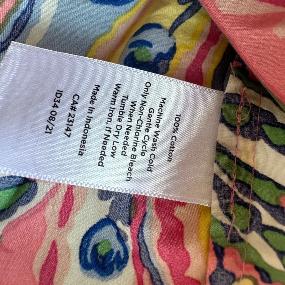 Talbots Woman Shirt Top Plus Size 2X Floral Paisley Button Up - Picture 9 of 9